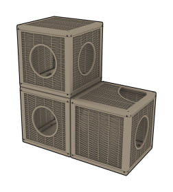 Домик для кошек BAMA PET QUBLO 35x35x35h см, бежевый