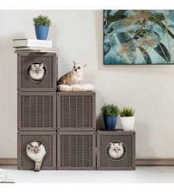 Домик для кошек BAMA PET QUBLO 35x35x35h см, бежевый