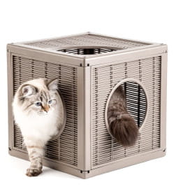 Домик для кошек BAMA PET QUBLO 35x35x35h см, бежевый
