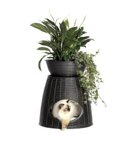 Домик для кошек BAMA PET PASHA 52х60х46/55h см, с подушечками, коричневый