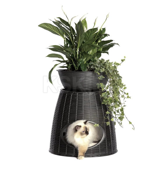 Домик для кошек BAMA PET PASHA 52х60х46/55h см, с подушечками, коричневый (19162) 