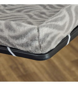Лежанка MidWest Deluxe Wave Bed для собак и кошек меховая 41х30х6,5 см, серая