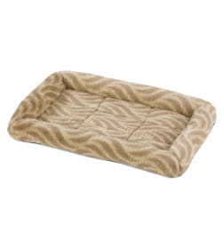 Лежанка MidWest Deluxe Wave Bed для собак и кошек меховая 41х30х6,5 см, цвет песочный