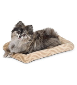 Лежанка MidWest Deluxe Wave Bed для собак и кошек меховая 41х30х6,5 см, цвет песочный
