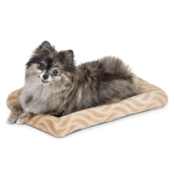Лежанка MidWest Deluxe Wave Bed для собак и кошек меховая 41х30х6,5 см, цвет песочный (MID027911) 