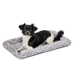 Лежанка MidWest Deluxe Wave Bed для собак и кошек меховая 51х31,5х6,5 см, серая