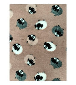 Коврик меховой ProFleece Овечки 1х1,6м беж/черный/белый