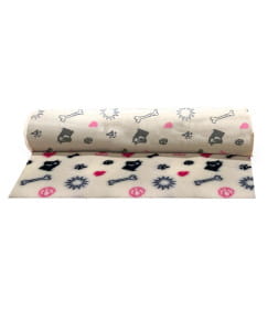 Коврик меховой ProFleece Mr.Kranch 1х1,6м сливки/черный/вишневый