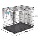 Клетка MidWest Life Stages для собак 77,9х49х54,5h см, 2 двери, черная (1630DD) 