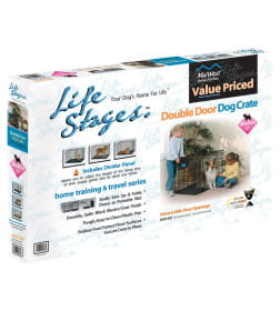 Клетка MidWest Life Stages для собак 77,9х49х54,5h см, 2 двери, черная