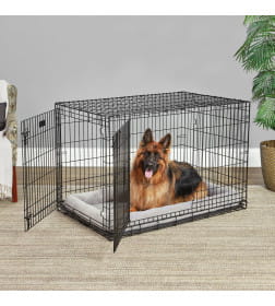 Клетка MidWest Life Stages для собак 124х79х82h см, 2 двери, черная