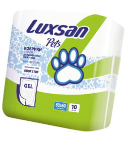 Коврики (пеленки) LUXSAN Premium GEL для животных 60х60, 10 шт