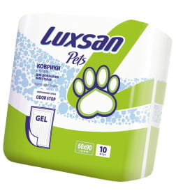 Коврики (пеленки) LUXSAN Premium GEL для животных 60х90, 10 шт