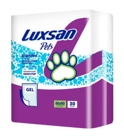 Коврики (пеленки) LUXSAN Premium GEL для животных 60х90, 30 шт