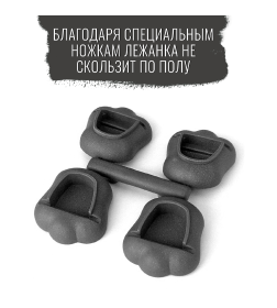 Лежанка MPS STRAKA 38 для кошек и собак пластиковая 49х36х16см серая (33024)