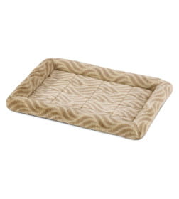 Лежанка MidWest Deluxe Wave Bed для собак и кошек меховая 56х44,5х6,5 см, цвет песочный