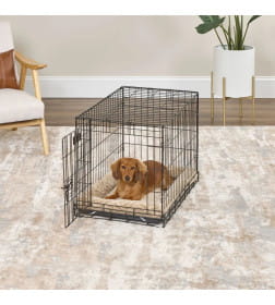 Лежанка MidWest Deluxe Wave Bed для собак и кошек меховая 70,5х53х7,5 см, цвет песочный