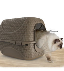 Био-туалет для кошек BAMA PET PRIVE 42х50,5х39,6h см, коричневый