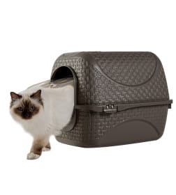Био-туалет для кошек BAMA PET PRIVE 42х50,5х39,6h см, коричневый
