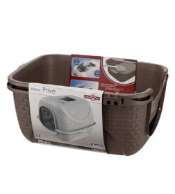 Био-туалет для кошек BAMA PET PRIVE 42х50,5х39,6h см, коричневый