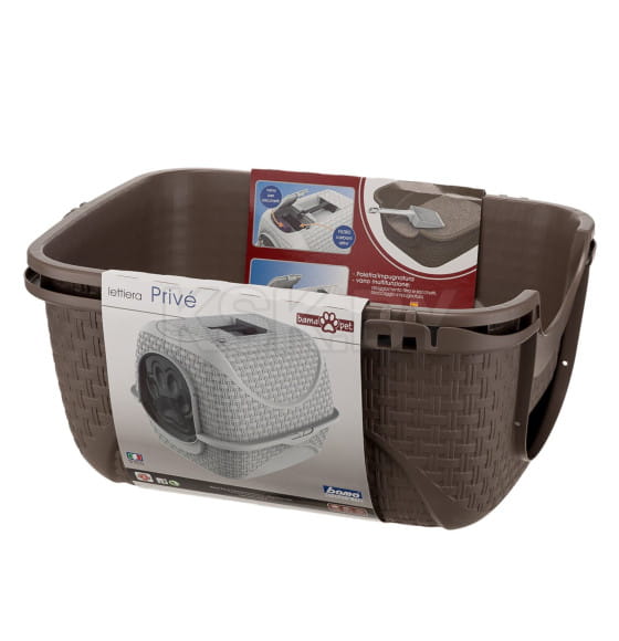 Био-туалет для кошек BAMA PET PRIVE 42х50,5х39,6h см, коричневый (19120) 