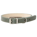 Ошейник Mr.Kranch для собак из натуральной кожи прямой, 39-50см, оливковый (MKR177165) 