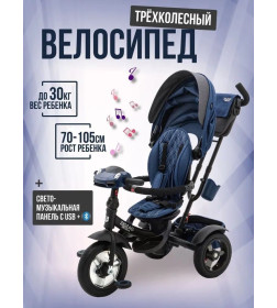 Велосипед 3-х кол. ZIGZAG PREMIUM 12"/10" T420-8 Синий
