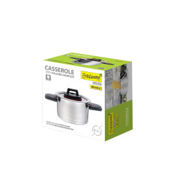 Кастрюля из нержавеющей стали 16см, 1,6л, складные ручки, MR-3530-16, Maestro