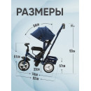 Велосипед 3-х колесный ZIGZAG CLASSIC 10"/8" 5588 Синий (33546) 