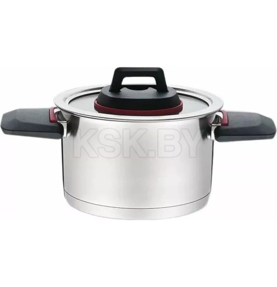 Кастрюля из нержавеющей стали 20см, 3,2л, складные ручки, MR-3530-20, Maestro (MR-3530-20) 
