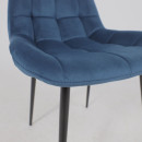 Стул AV 405, синий бархат Confetti deep ocean/черный (119610) 