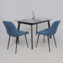 Стул AV 405, синий бархат Confetti deep ocean/черный (119610) 