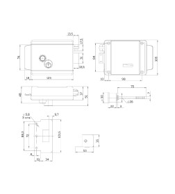 Замок накладной электромеханический Fuaro-2369 Inox