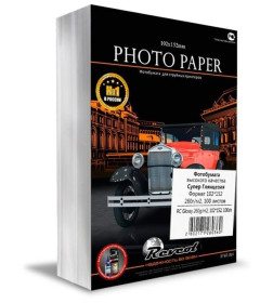 Фотобумага односторонняя RC Super Glossy 10х15 см 260 г/м2 (100 листов) Revcol 128036