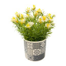 Ваза+ цветы искусственные BY-19-7 9*17,5см, микс