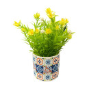 Ваза+ цветы искусственные BY-19-7 9*17,5см, микс