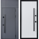 Дверь входная "Армада" Ral 9011/Ral 9003  (правая)  960х2050 мм