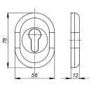 Накладка на цилиндр Fuaro ESC.C./CRE/OV.12 СP-хром (упаковка 2шт.) (37481) 