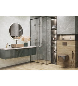 Плитка настенная Delacora Rockstyle Graphite 300х900х10,5 мм 