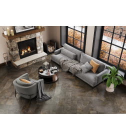 Керамогранит лаппатированный Santorini Black 200х900 мм  