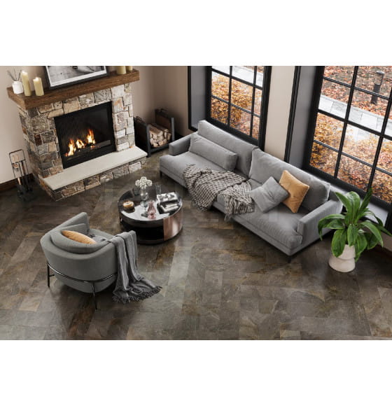 Керамогранит лаппатированный Santorini Black 200х900 мм (GP2090SNN99L)
