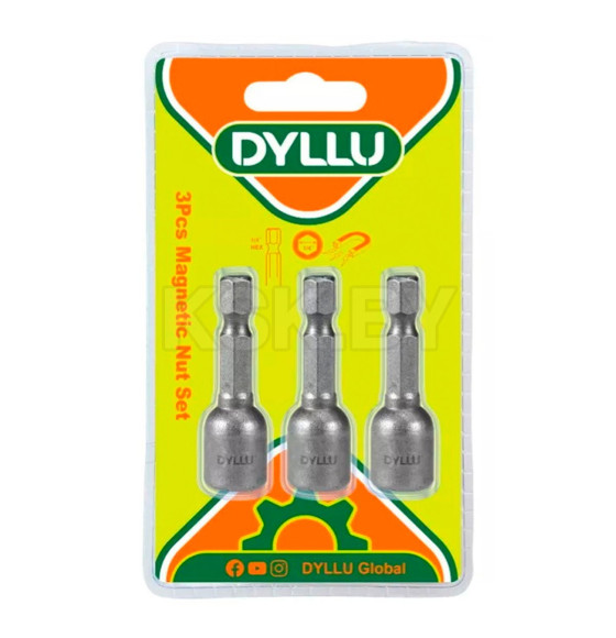 Насадка торцевая шестигранная 10x48 мм магнитная (3 шт.) DYLLU DTWR1K10 (DTWR1K10)