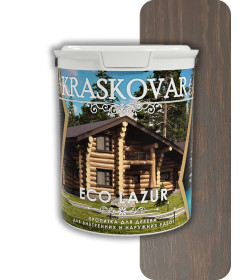 Пропитка для дерева Kraskovar Eco Lazur, ПАЛИСАНДР 0,9л