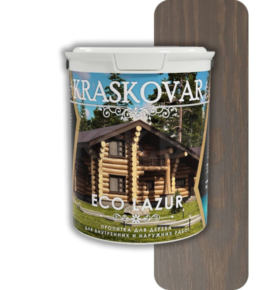 Пропитка для дерева Kraskovar Eco Lazur, ПАЛИСАНДР 0,9л