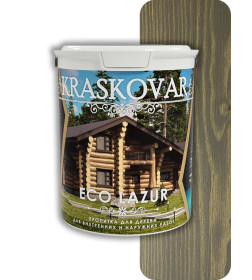 Пропитка для дерева Kraskovar Eco Lazur, ОРЕХ 0,9л