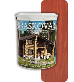 Пропитка для дерева Kraskovar Eco Lazur, КОРАЛЛ 0,9л