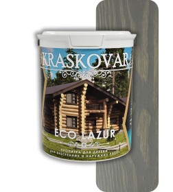 Пропитка для дерева Kraskovar Eco Lazur, ГРАФИТ 0,9л