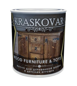Масло Kraskovar Wood Furniture & Toys для мебели и детских игрушек ДУБ 0,75л