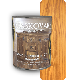 Масло Kraskovar Wood Furniture & Toys для мебели и детских игрушек ДУБ 0,75л