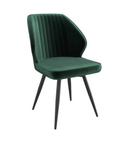 Стул MICHAEL-R1, d13 DARK GREEN LUX\черный